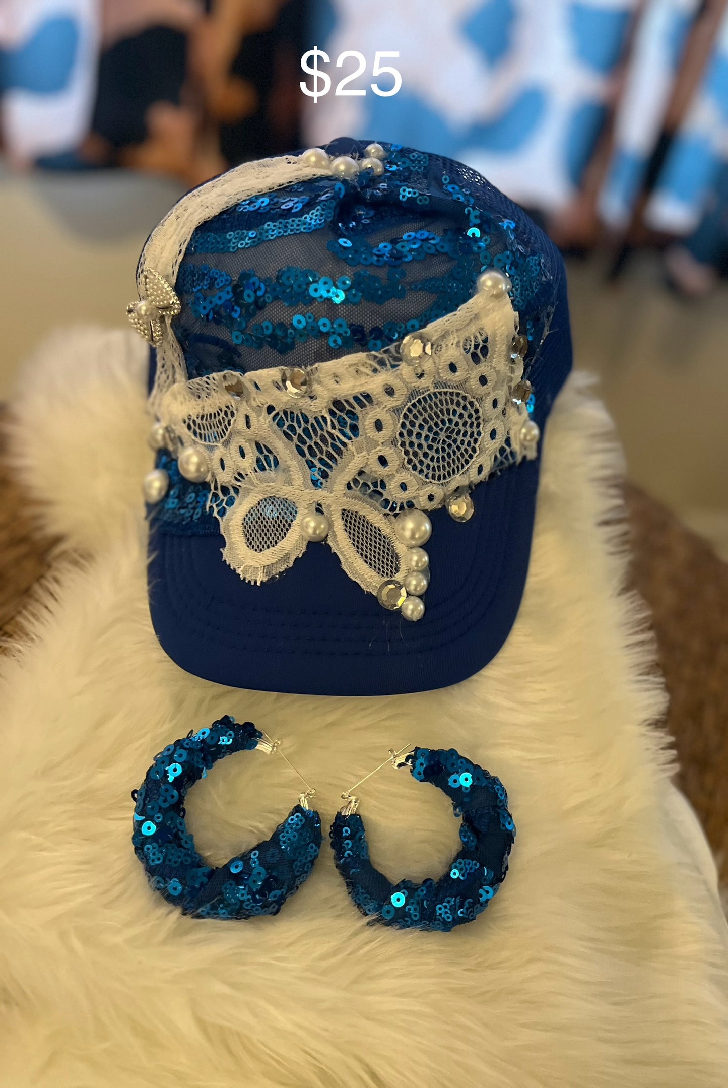 Custom hat & earrings