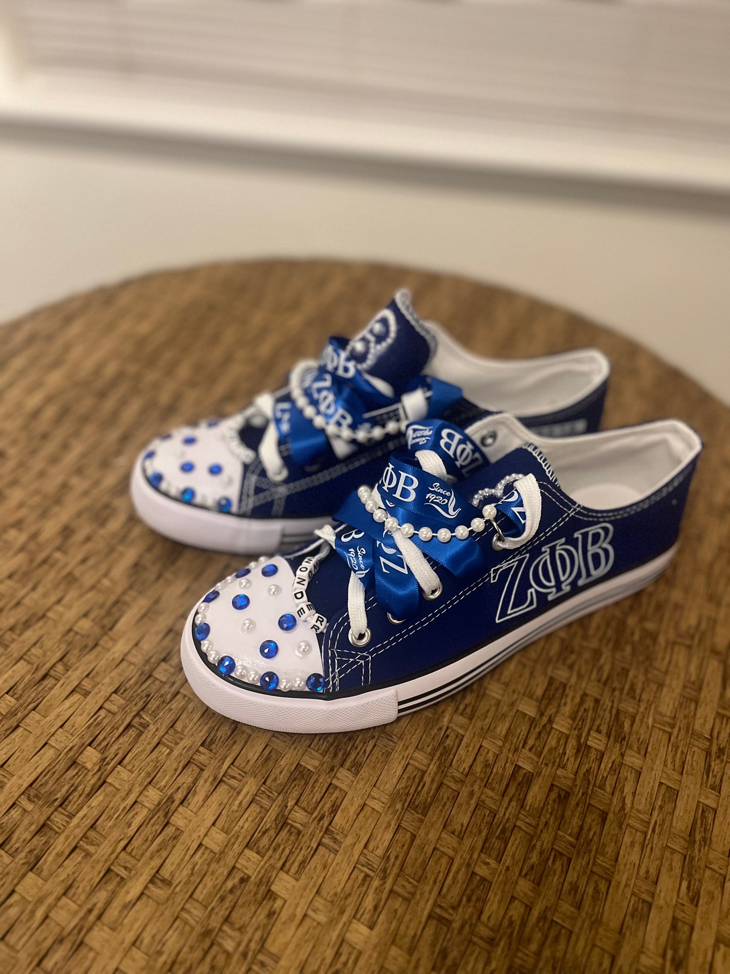 Custom sneakers are available