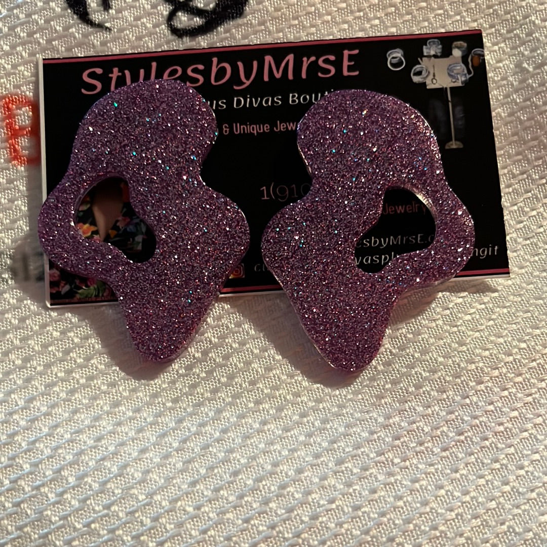 Light purple splat stud