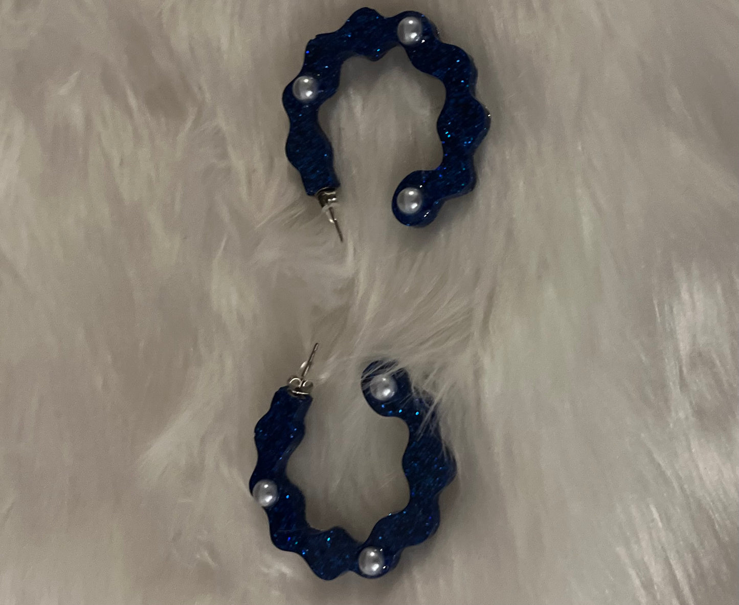 Resin Hoop with faux pearls