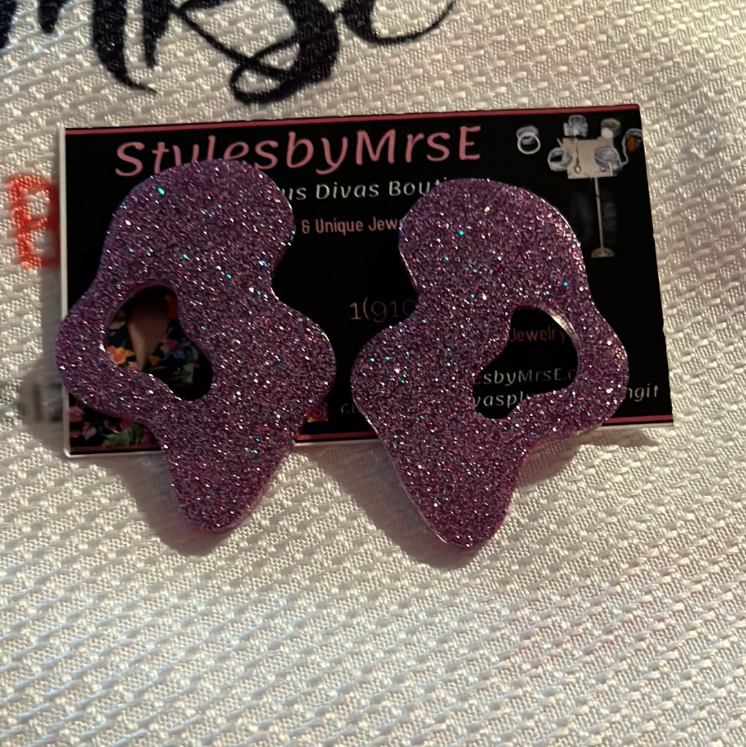 Light purple splat stud