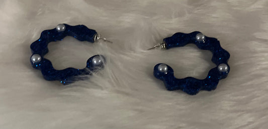 Resin Hoop with faux pearls