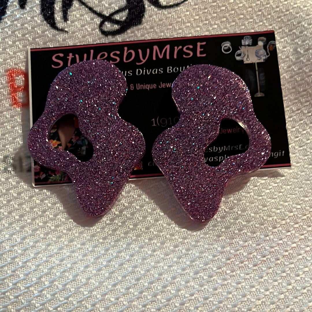 Light purple splat stud