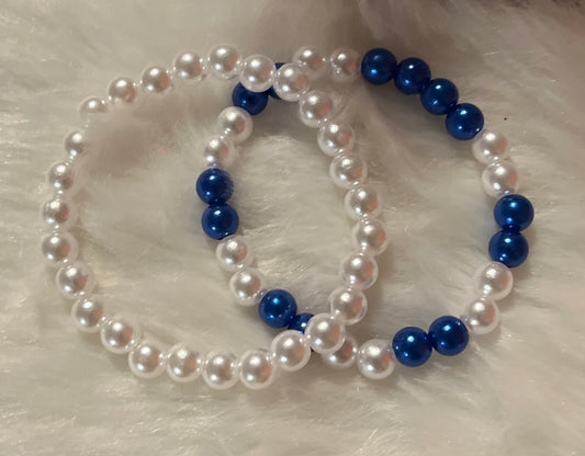 Stretchy Faux pearl bracelet set